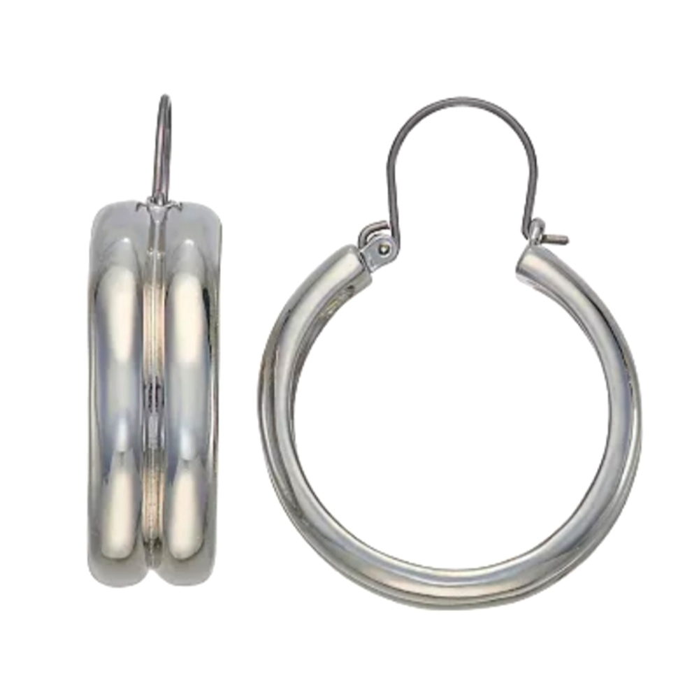 NEW Simply Vera Vera Wang Silver Hoop earrings